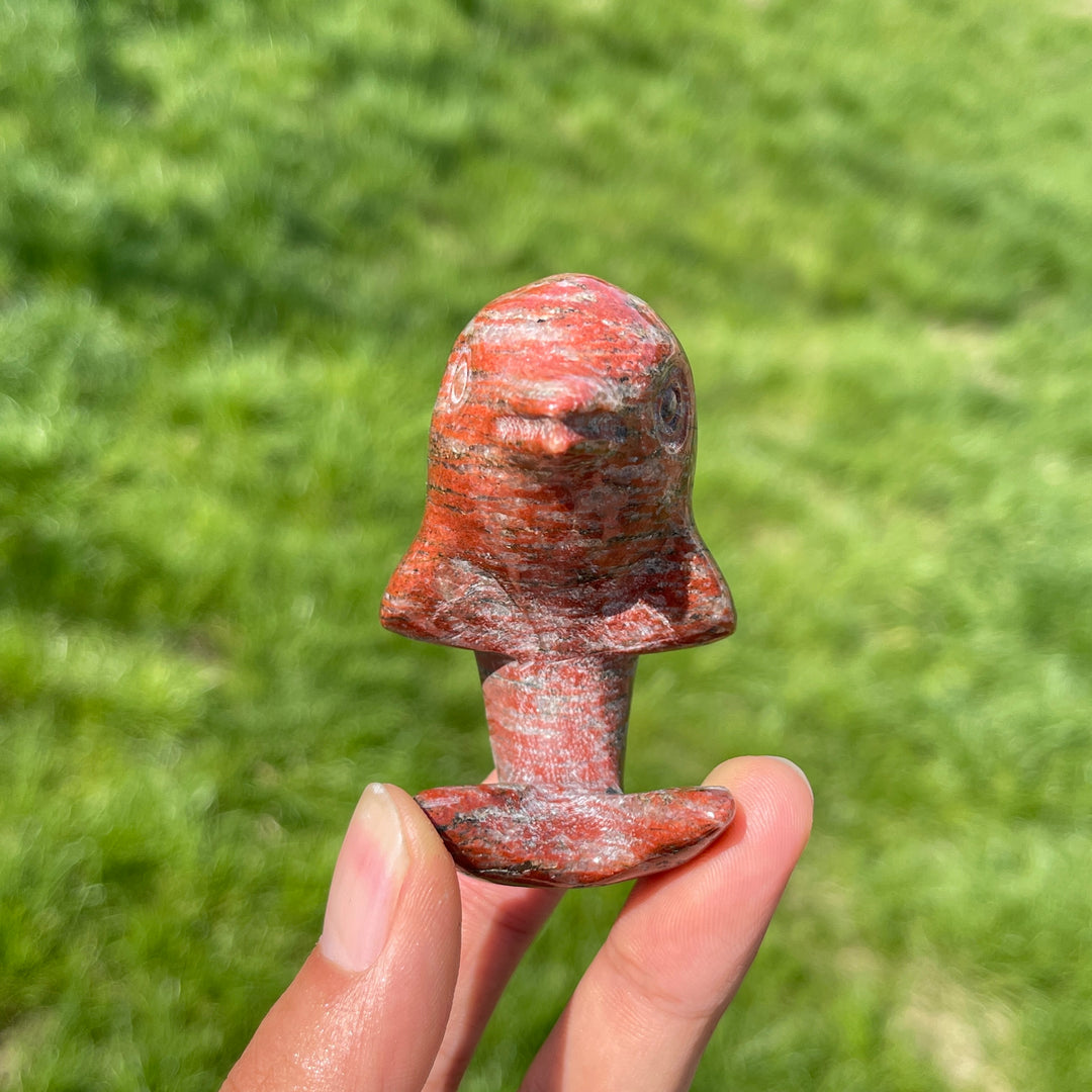 Natural Red Aventurine Crystal Dolphin Carving