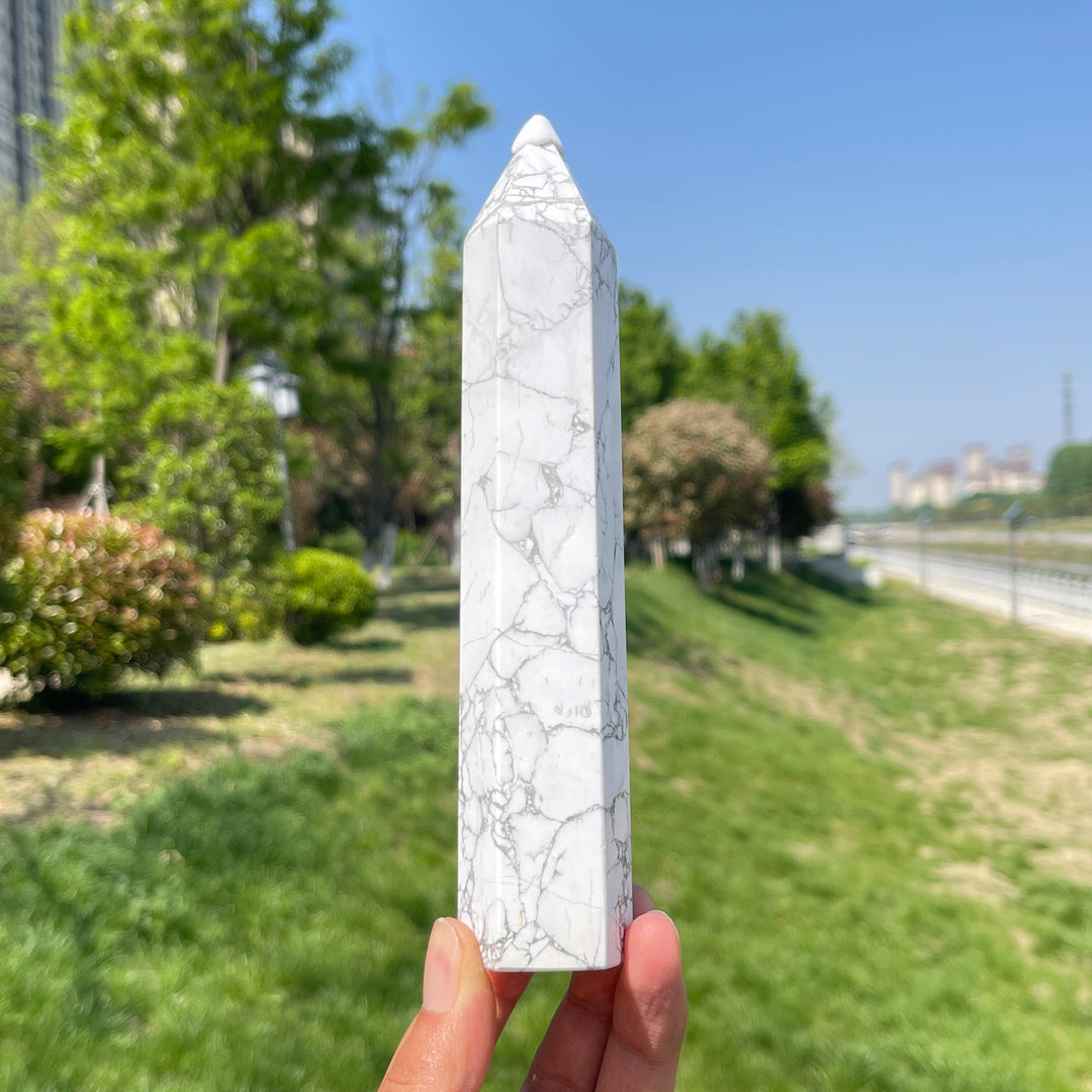 Natural Howlite Crystal Point