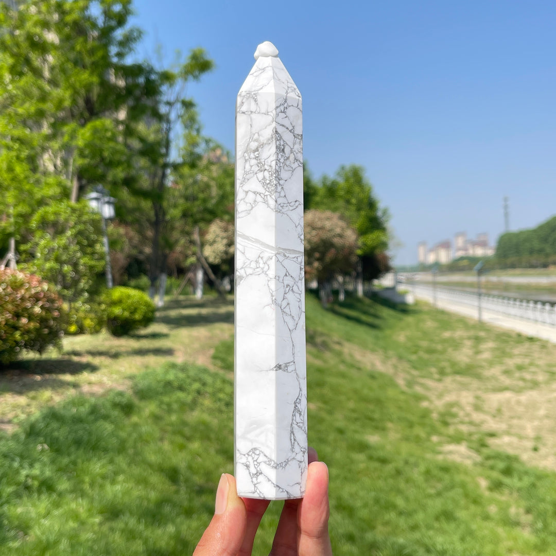 Natural Howlite Crystal Point
