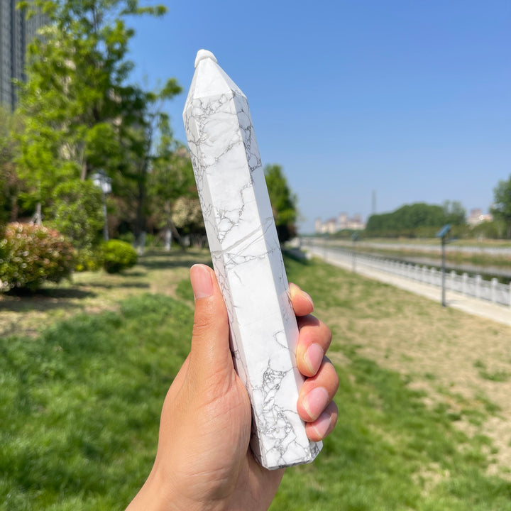 Natural Howlite Crystal Point