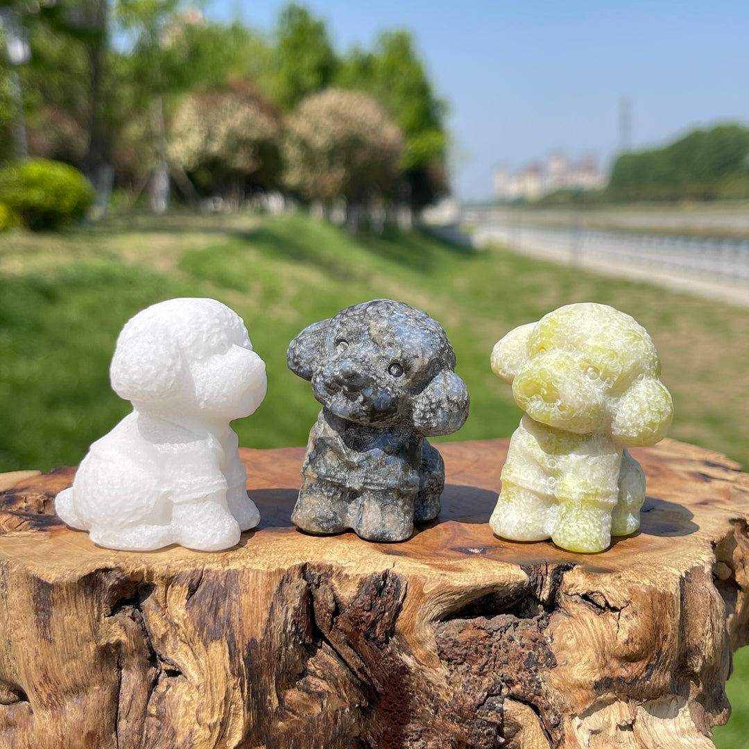 Natural Crystal Teddy Carving