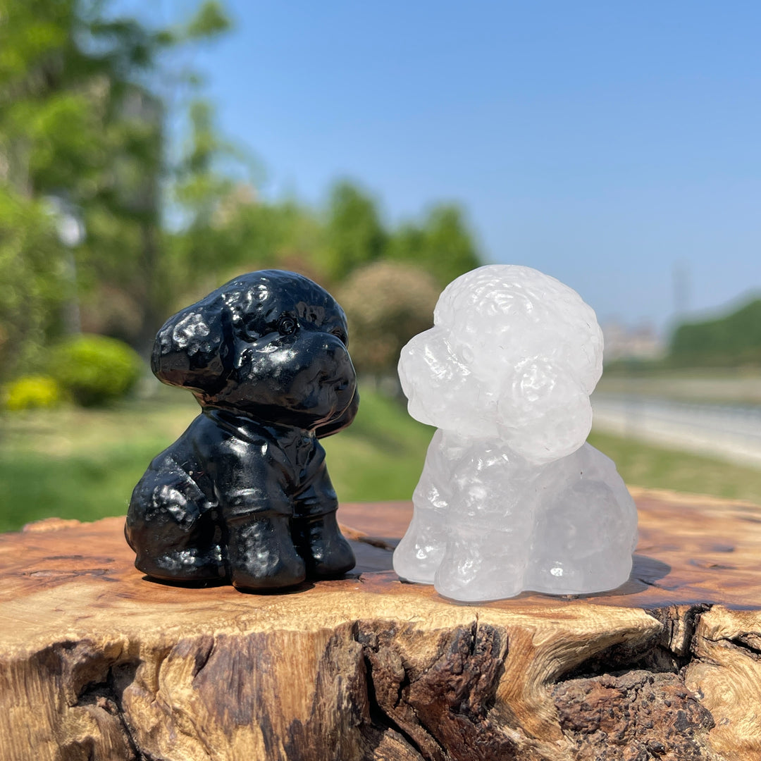 Natural Crystal Teddy Carving