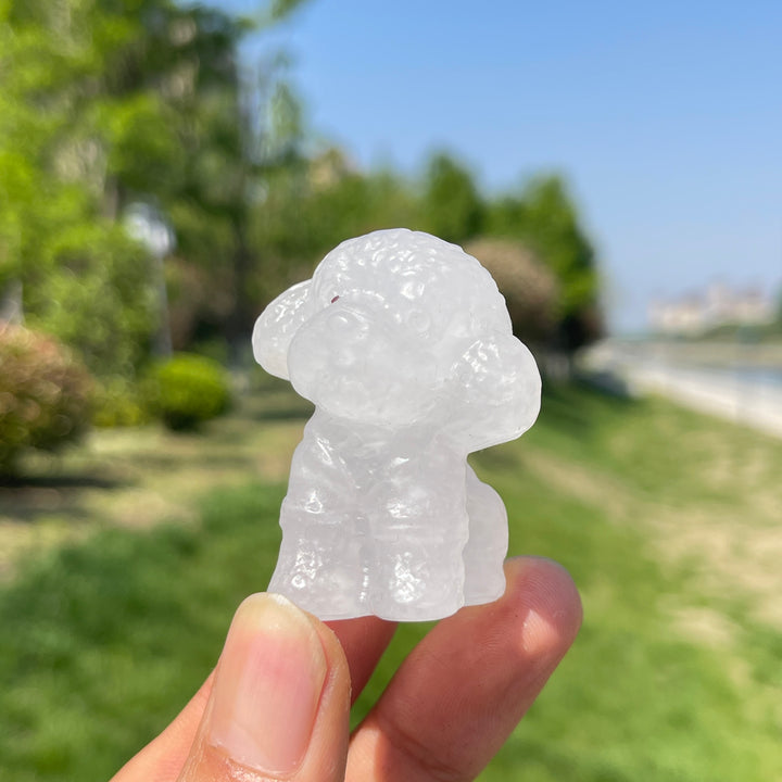 Natural Crystal Teddy Carving