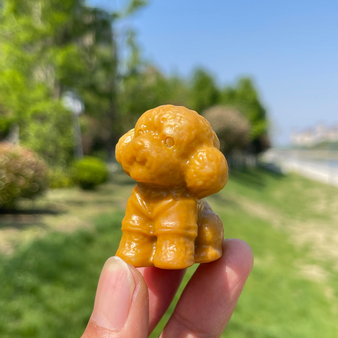 Natural Crystal Teddy Carving
