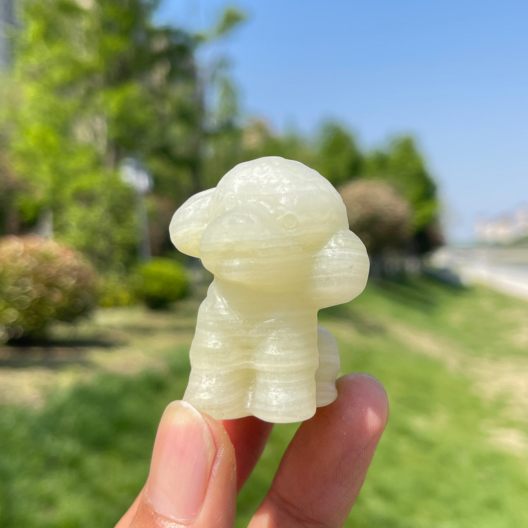 Natural Crystal Teddy Carving