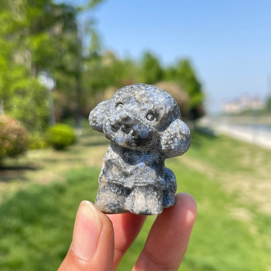 Natural Crystal Teddy Carving