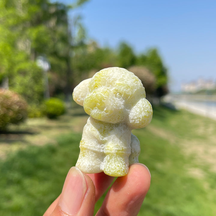 Natural Crystal Teddy Carving