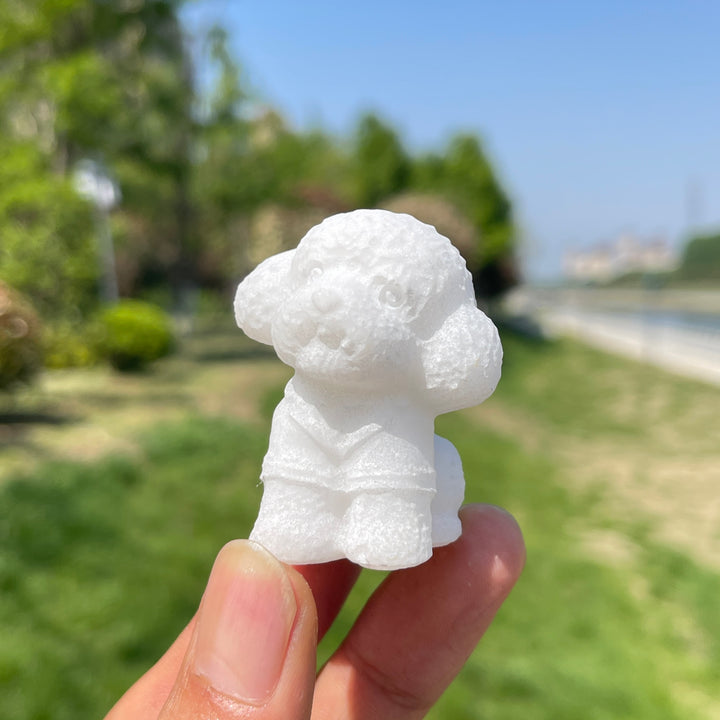 Natural Crystal Teddy Carving