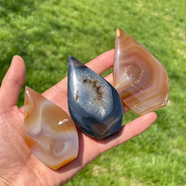 Natural Agate Teardrop Crystal
