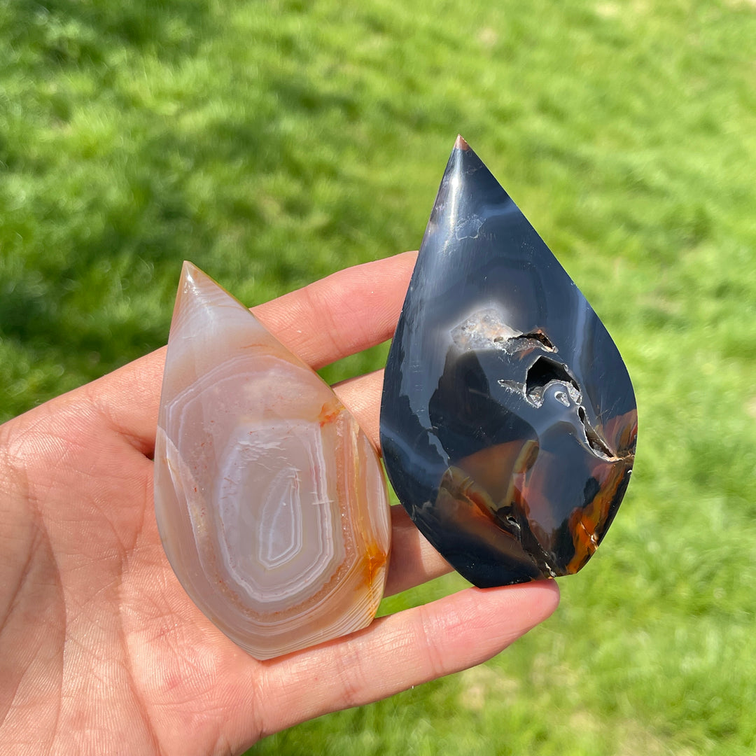 Natural Agate Teardrop Crystal