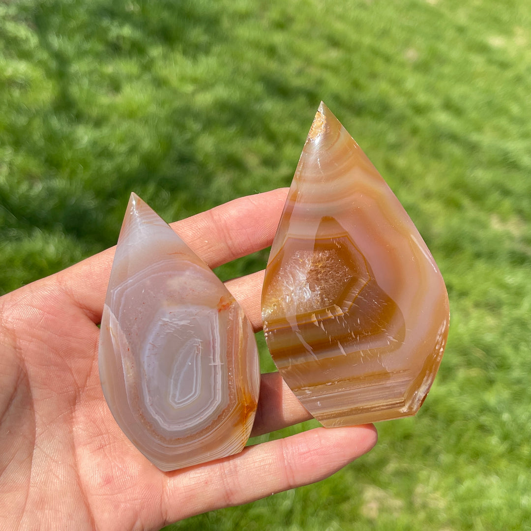 Natural Agate Teardrop Crystal
