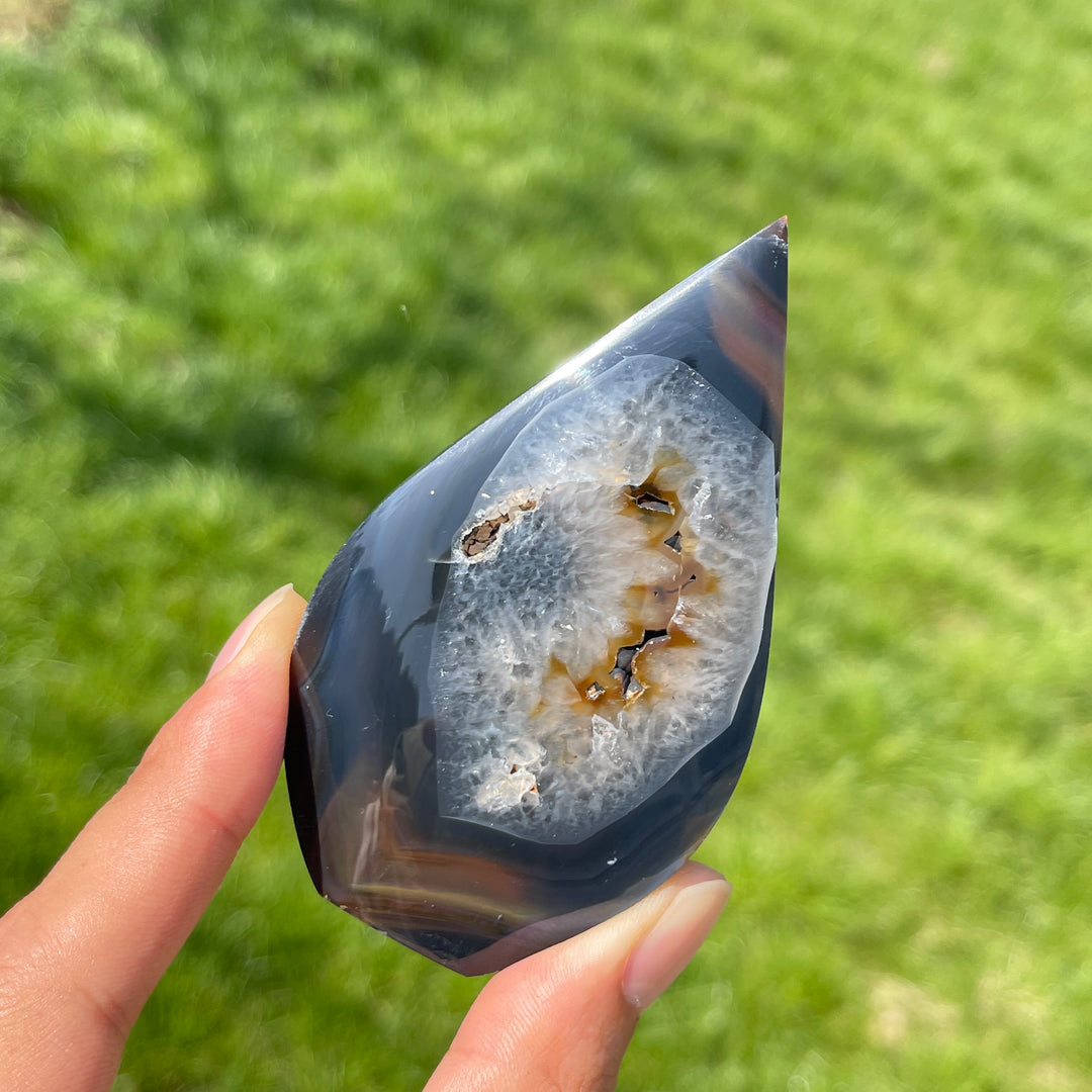 Natural Agate Teardrop Crystal