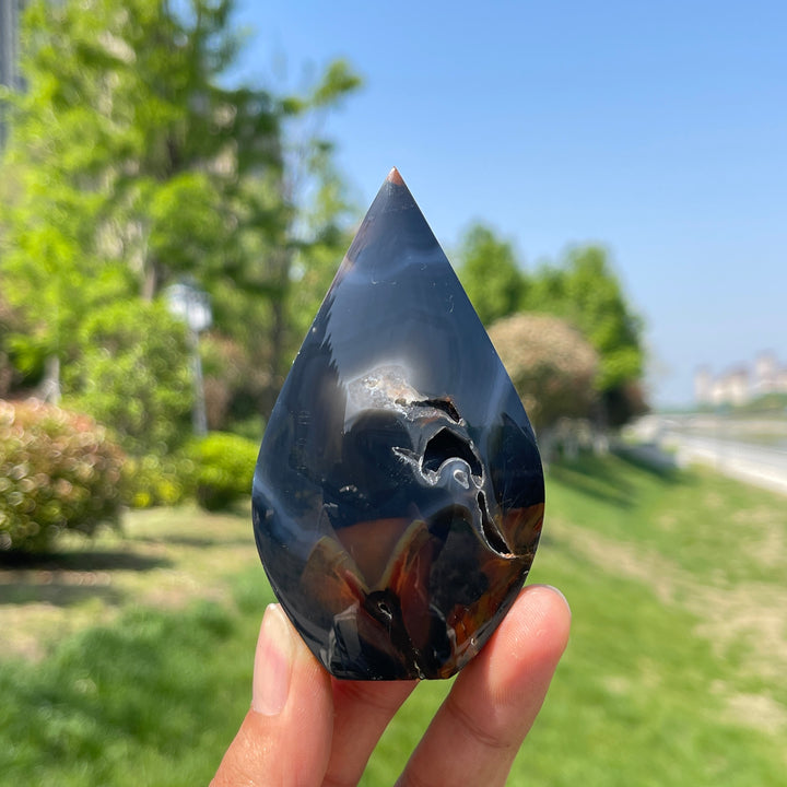 Natural Agate Teardrop Crystal