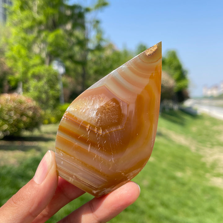 Natural Agate Teardrop Crystal