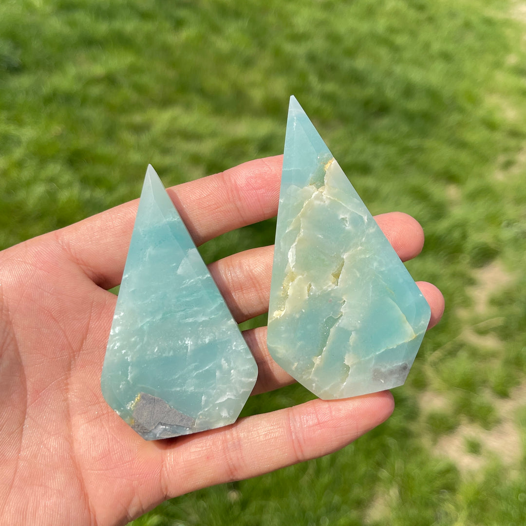 Natural Crystal Blue Quartzite Teardrop
