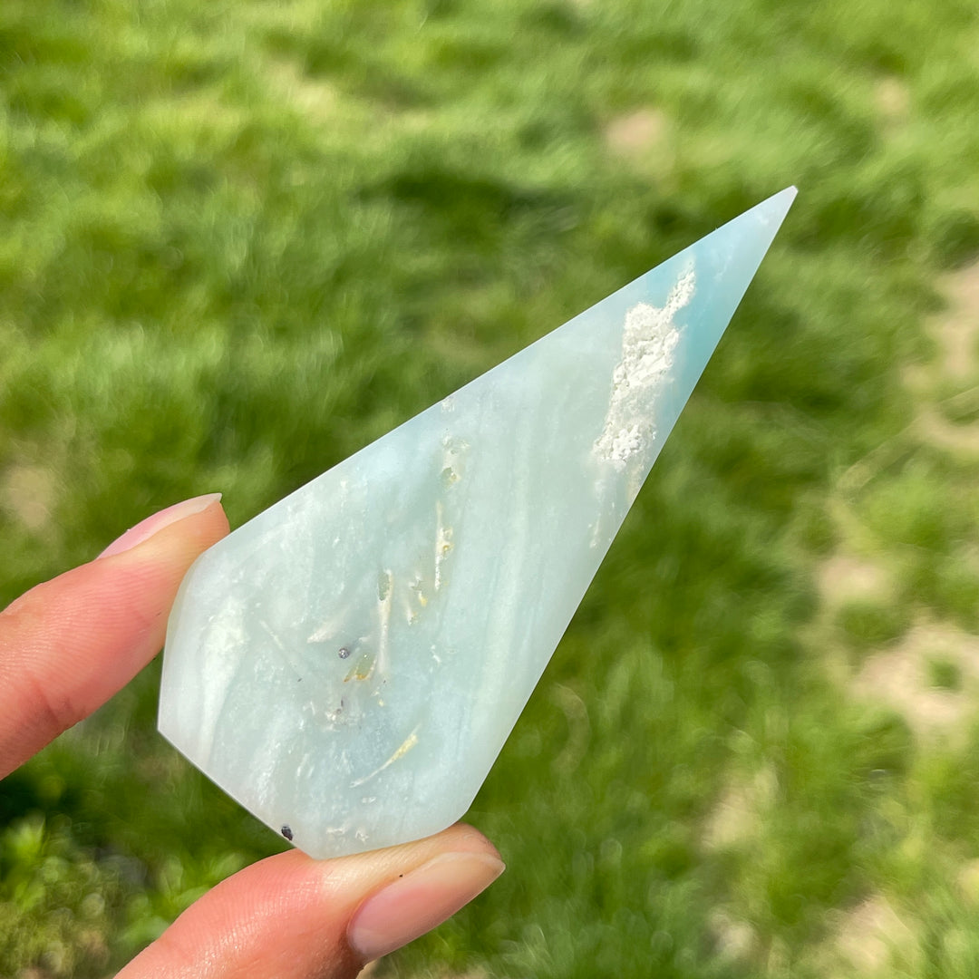 Natural Crystal Blue Quartzite Teardrop