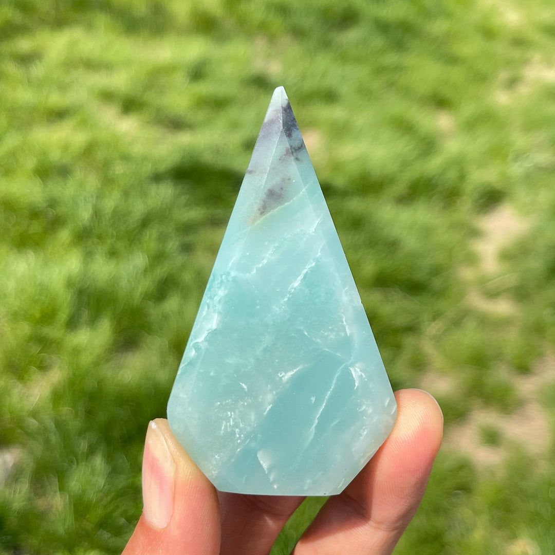 Natural Crystal Blue Quartzite Teardrop