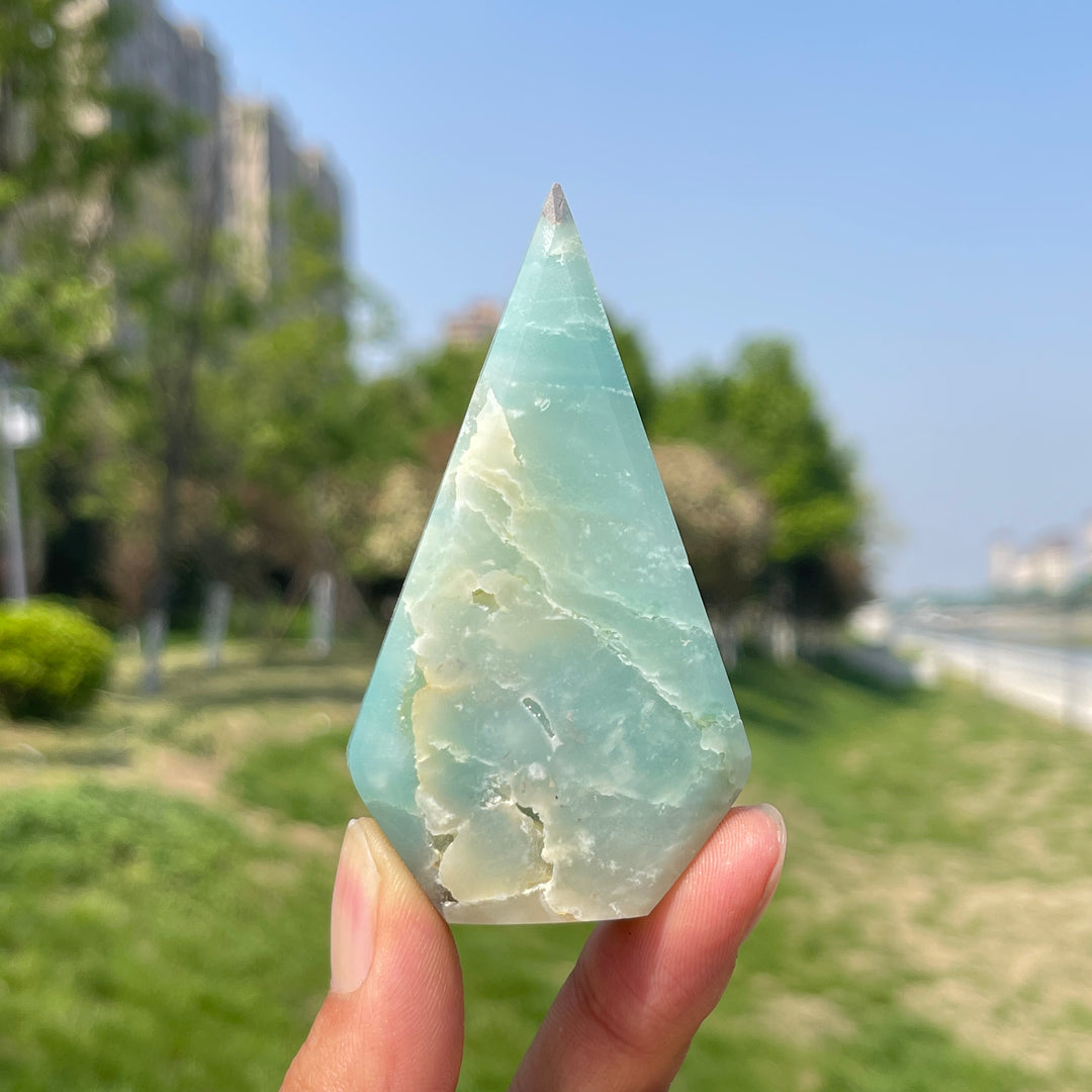 Natural Crystal Blue Quartzite Teardrop