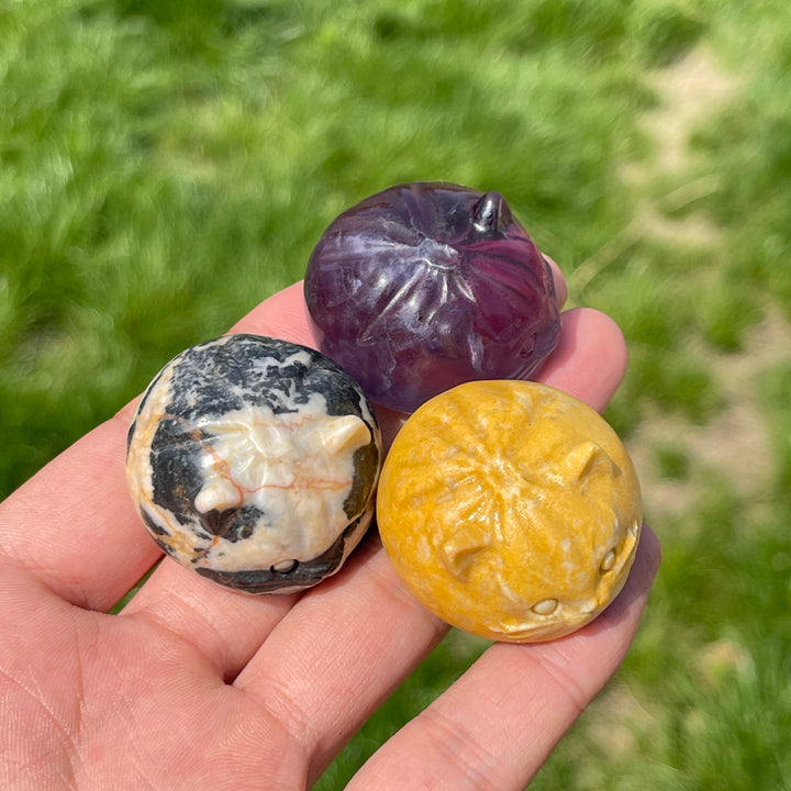 Natural Crystal Chubby Bun Cat Carving