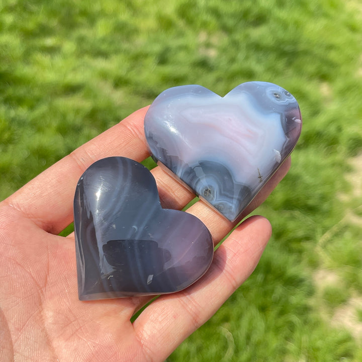 Natural African Red Agate Crystal Heart Carving