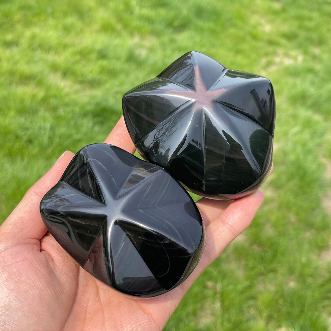 Unique,Slightly Imperfect Natural Rainbow Obsidian Ornament