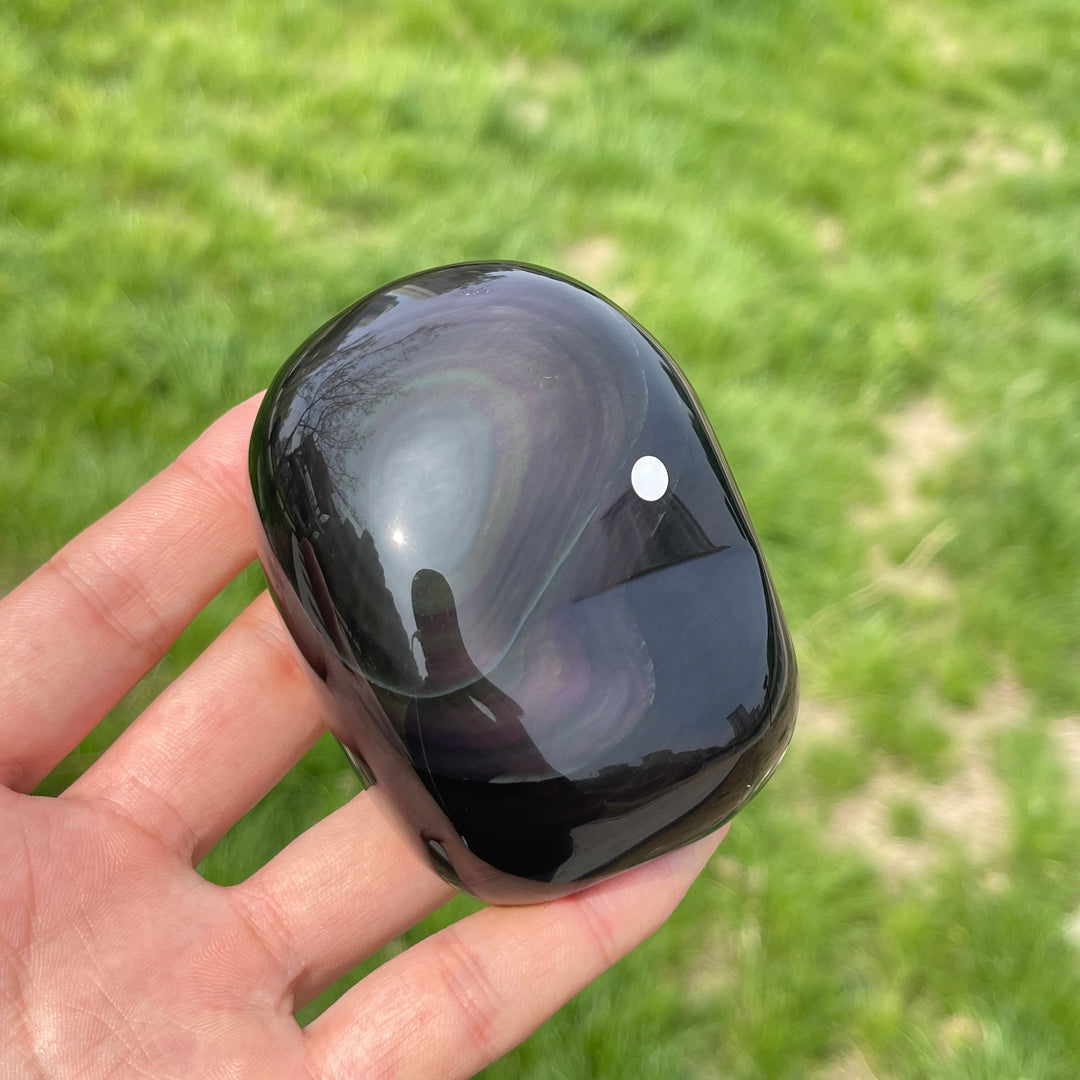 Unique,Slightly Imperfect Natural Rainbow Obsidian Ornament