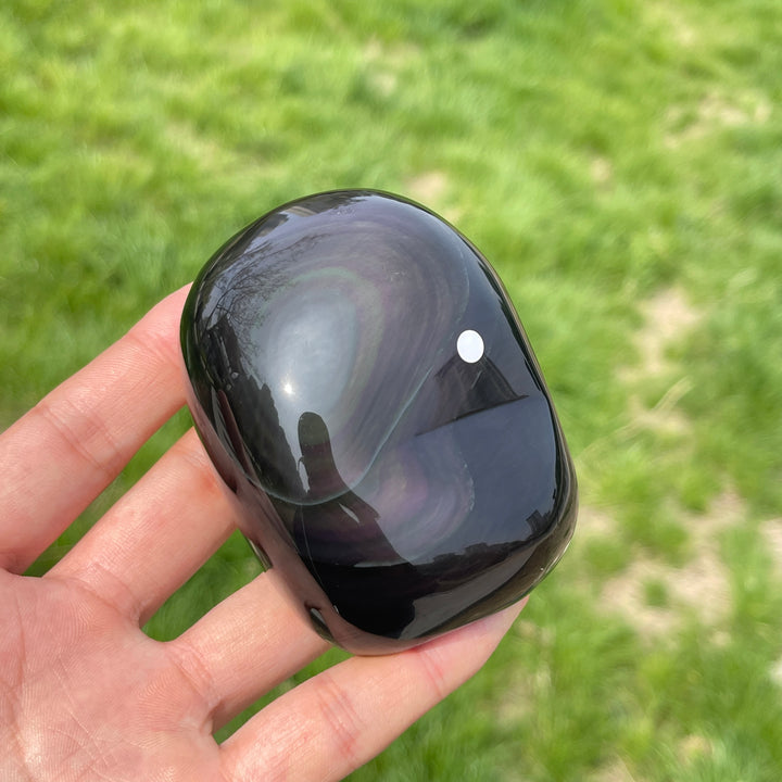 Unique,Slightly Imperfect Natural Rainbow Obsidian Ornament