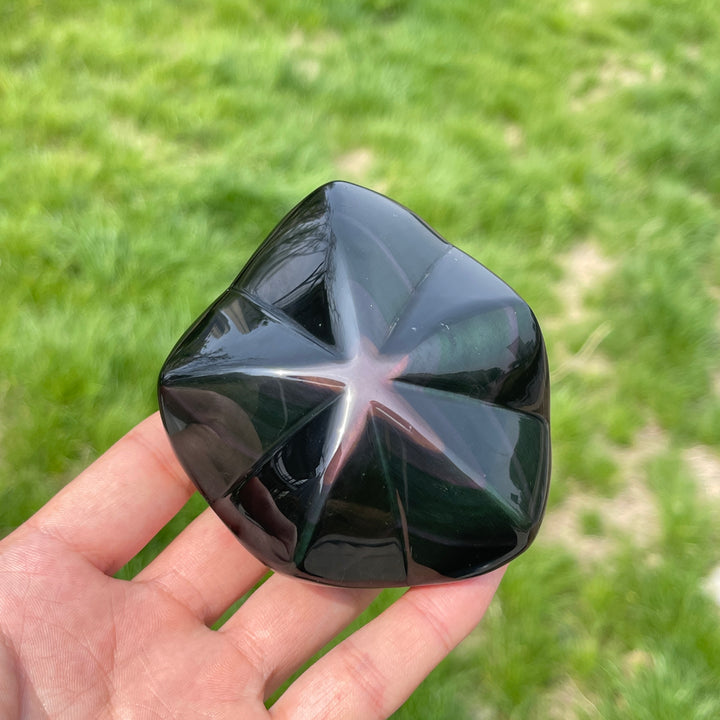 Unique,Slightly Imperfect Natural Rainbow Obsidian Ornament