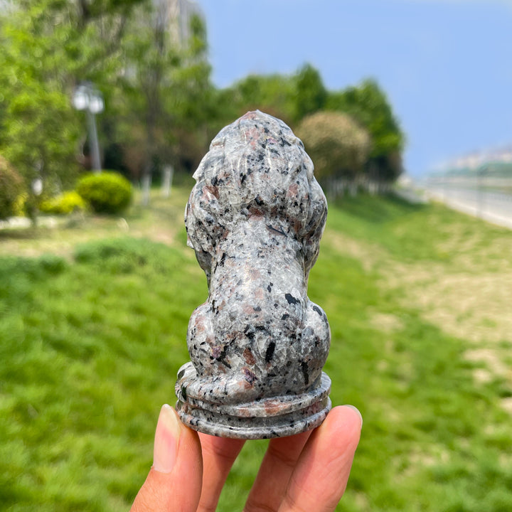Natural Crystal Carving Seated Lion