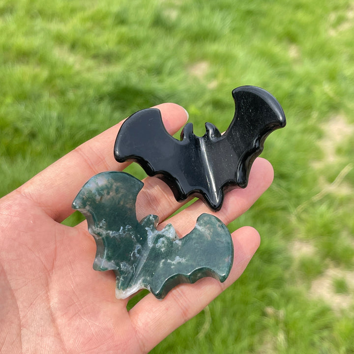 Natural Crystal 3D Bat Carving