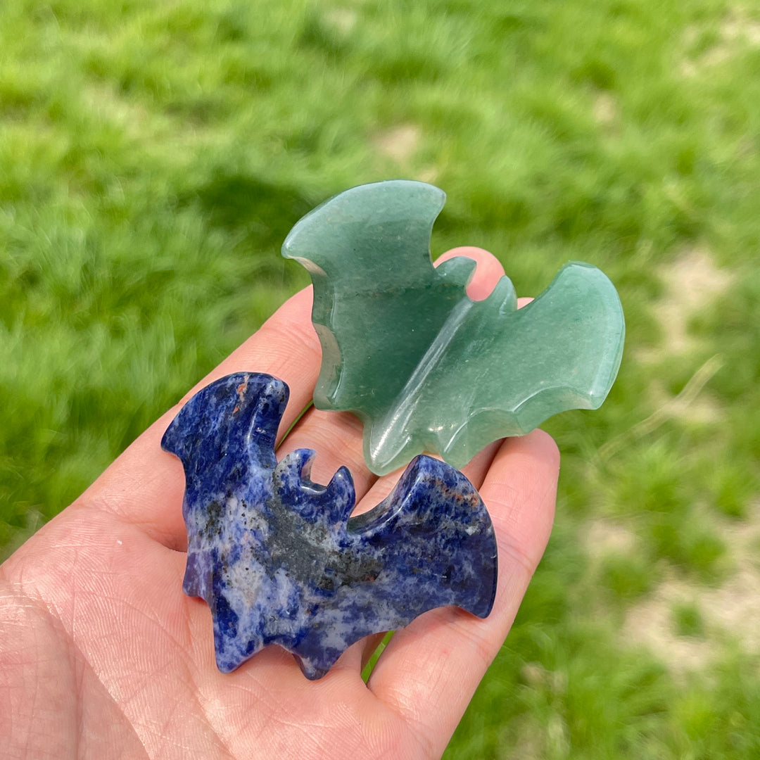 Natural Crystal 3D Bat Carving