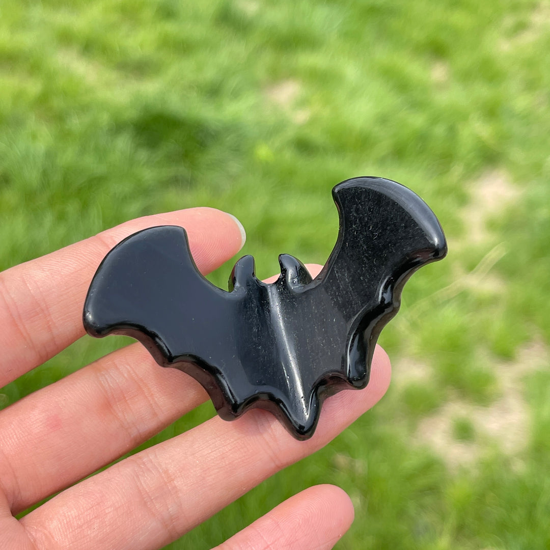 Natural Crystal 3D Bat Carving