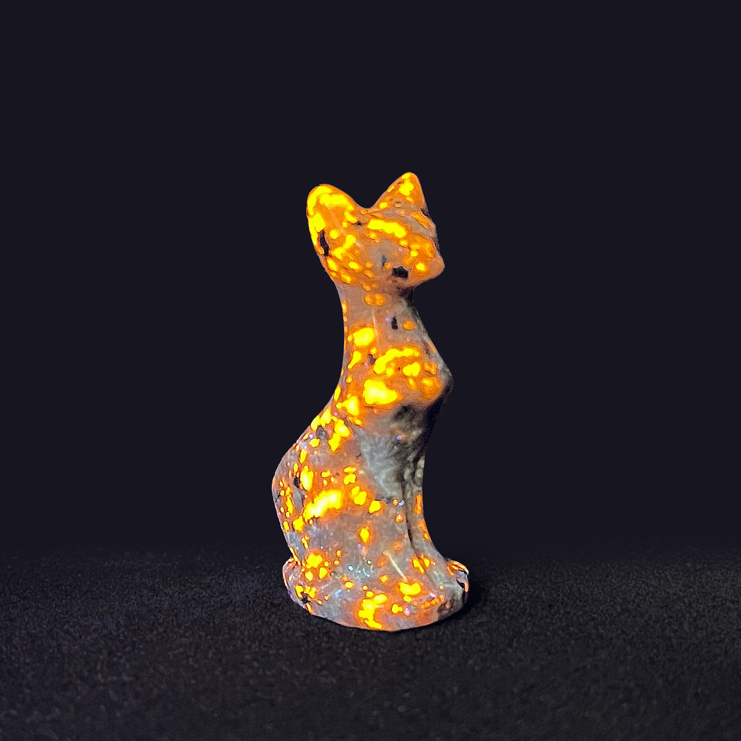 Natural Crystal Carving Robot Cat