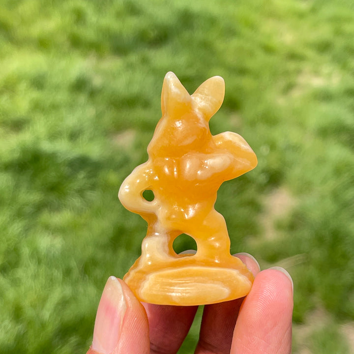 Natural Crystal Muscular Rabbit Carving