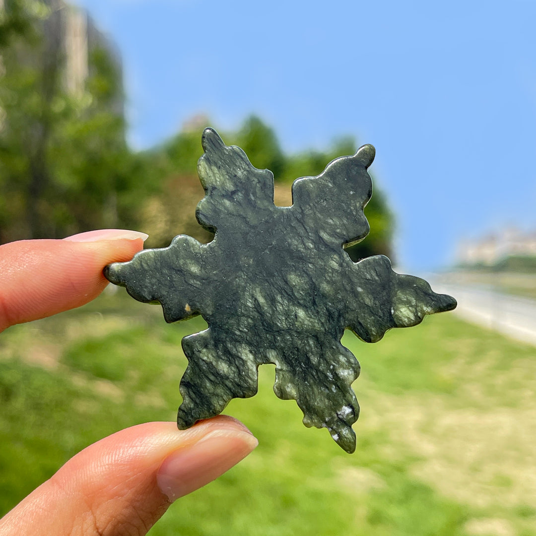 Natural Crystal Carving Snowflake