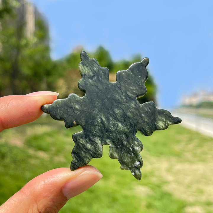 Natural Crystal Carving Snowflake