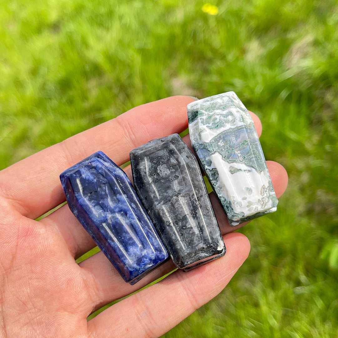 Natural Coffin Crystal Carving