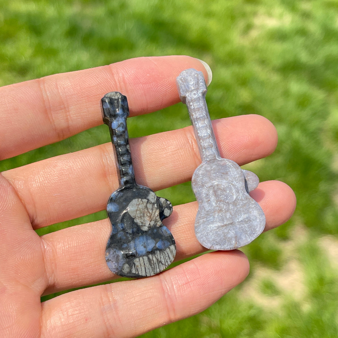 Natural Crystal Carving Guitar