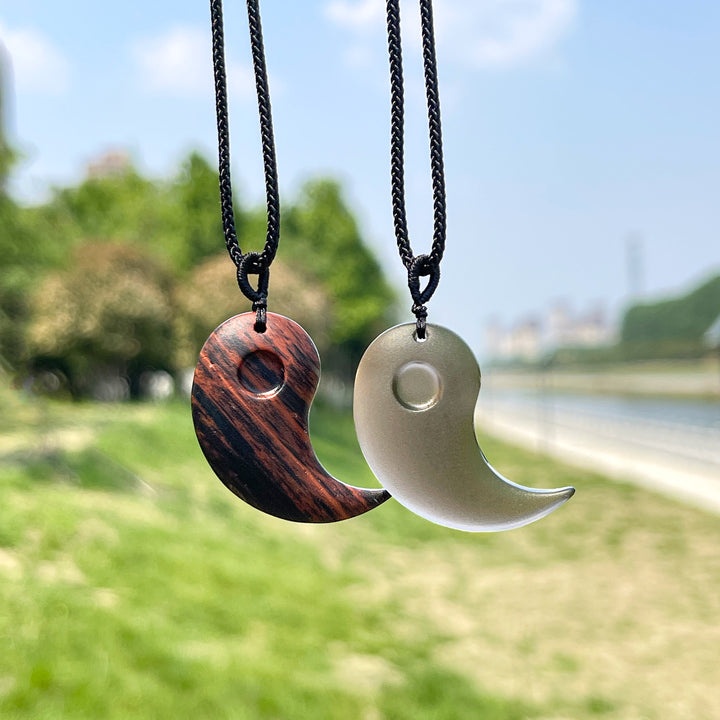 Natural Crystal Carving Yin Yang Pendant
