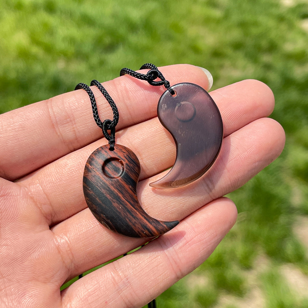 Natural Crystal Carving Yin Yang Pendant