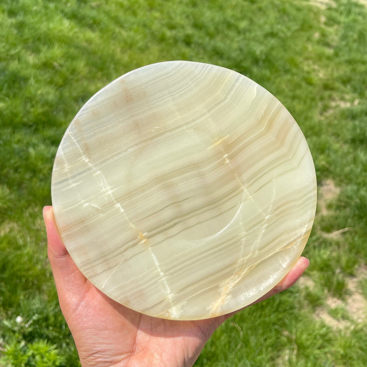 Natural Afghanistan Jade Disc Tray