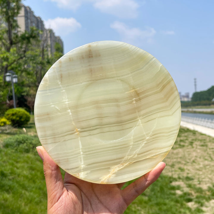 Natural Afghanistan Jade Disc Tray
