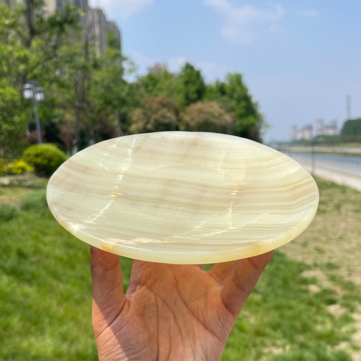 Natural Afghanistan Jade Disc Tray