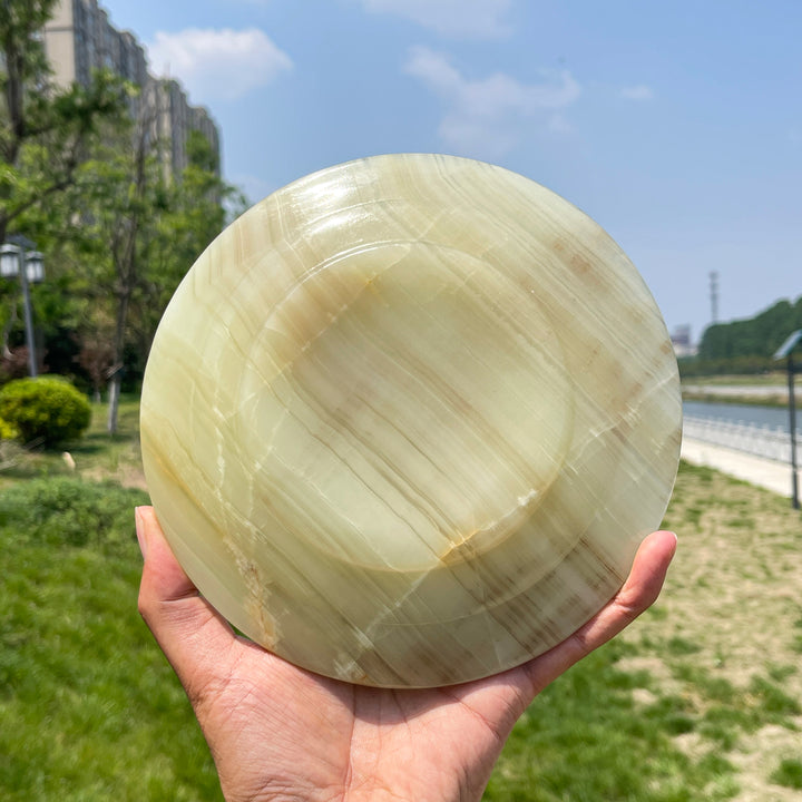 Natural Afghanistan Jade Disc Tray