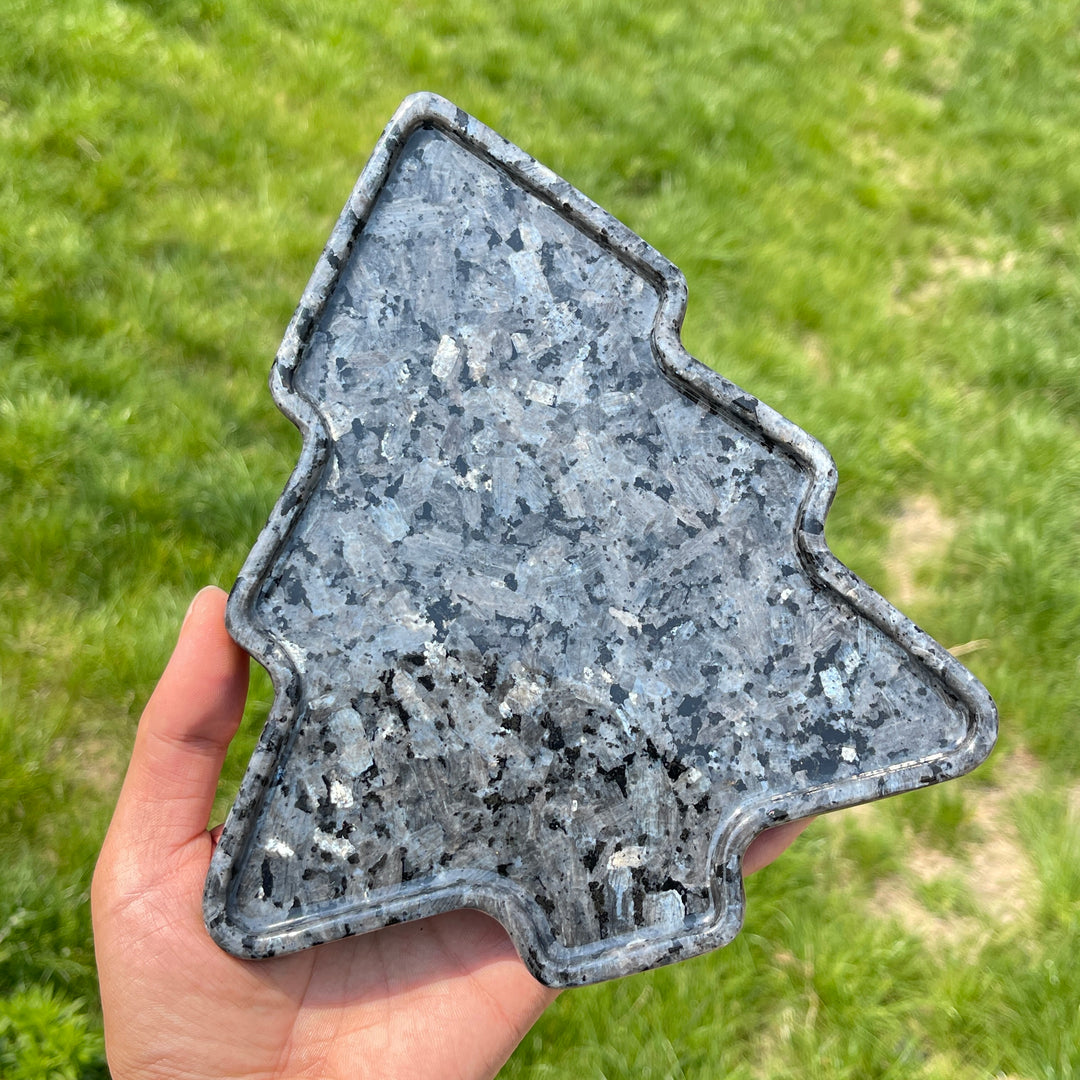Natural Larvikite Christmas Tree Tray