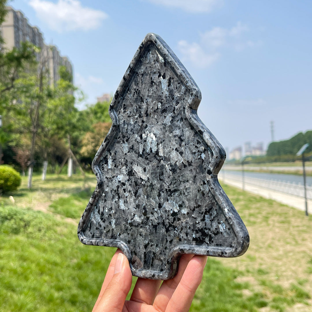 Natural Larvikite Christmas Tree Tray