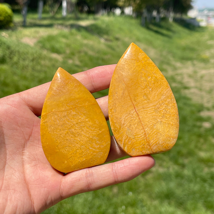 Natural Yellow Aventurine Crystal Teardrop