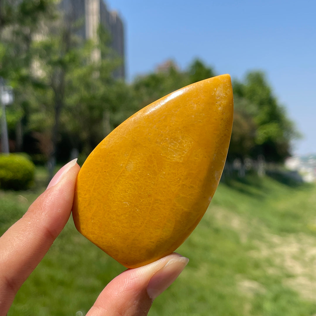 Natural Yellow Aventurine Crystal Teardrop