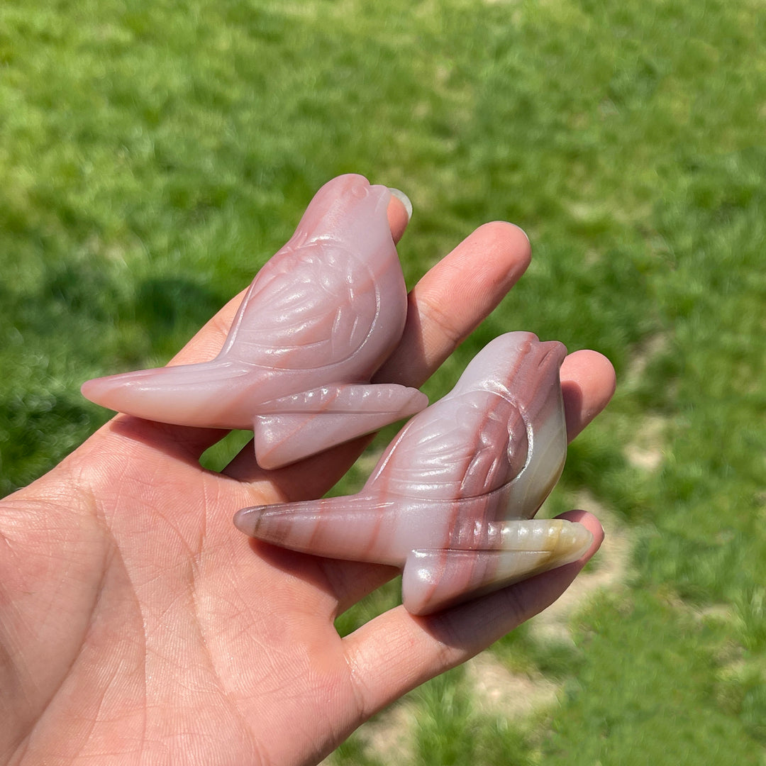 Natural Calcite Crystal Bird Carving