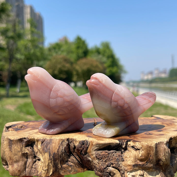 Natural Calcite Crystal Bird Carving